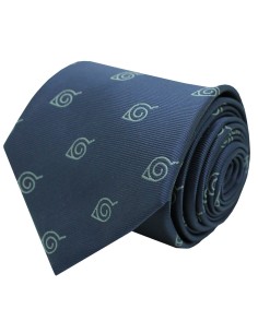 Corbata Naruto Shippuden de símbolo Konoha azul marino