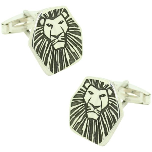 Boutons de manchette personnalisés en argent sterling 925 Le Roi Lion