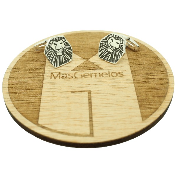Boutons de manchette personnalisés en argent sterling 925 Le Roi Lion