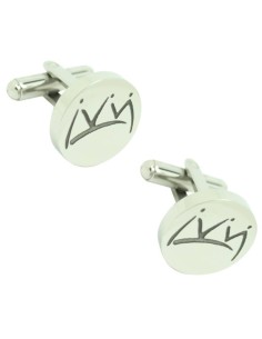 Boutons de manchette en acier personnalisés pour chemise conçus sur pa