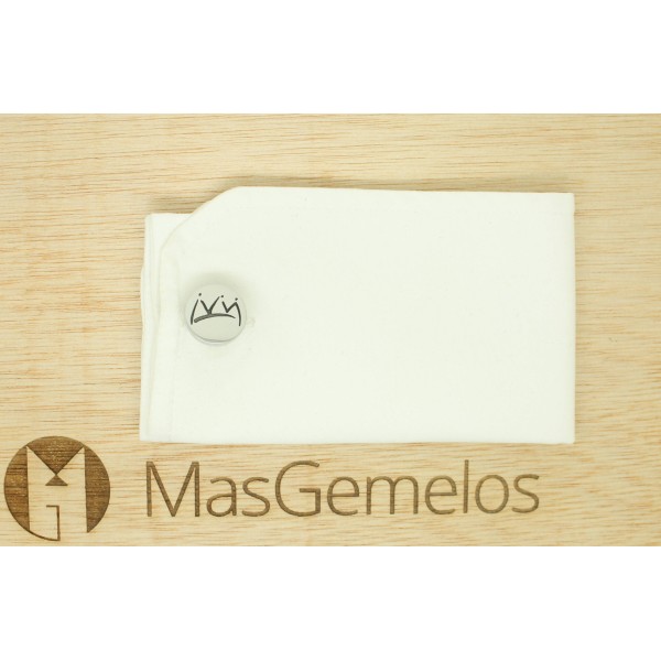 Personalized steel cufflinks for shirt designed on paper