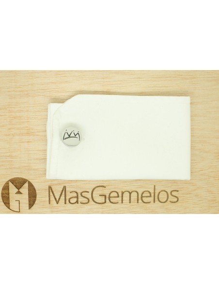 Gemelli da polso personalizzati in acciaio progettati su carta