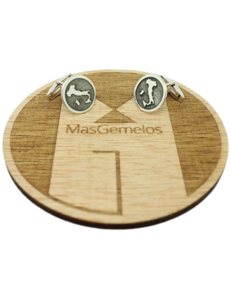 Gemelli da polso personalizzati Mappa Italia Argento 925