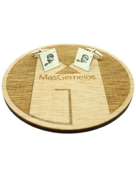 Abotoaduras personalizados Harry Potter Prata de Lei 925