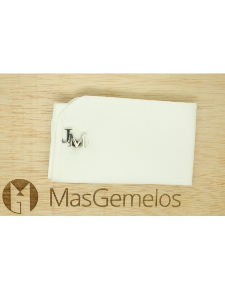 Gemelli da polso per matrimonio personalizzati Iniziali JM Argento 925