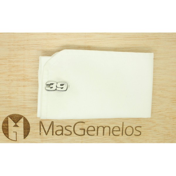 Gemelli da polso esclusivi in argento 925 per camicia, numero 39, stil