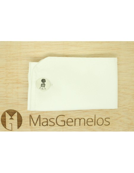 Boutons de manchette sur mesure, initiales et date du personnage Up, e