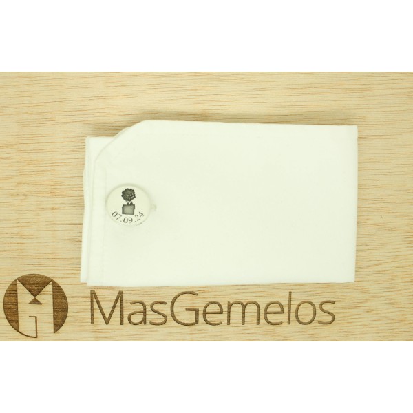 Boutons de manchette sur mesure, initiales et date du personnage Up, e