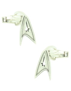 Abotoaduras para camisa Insignia Star Trek Prata 925 PREMIUM