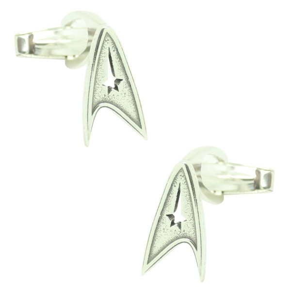 Abotoaduras para camisa Insignia Star Trek Prata 925 PREMIUM