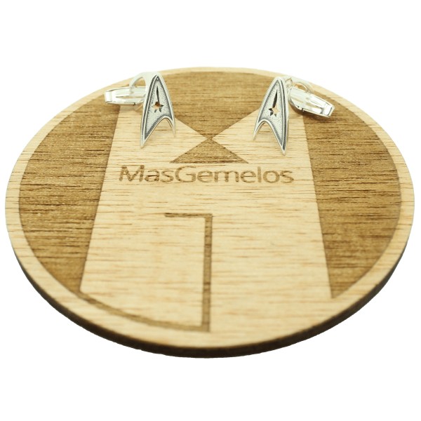 Boutons de manchette pour chemise Insigne Star Trek en argent 925 PREM