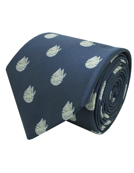 Star Wars millenary falcon tie navy blue