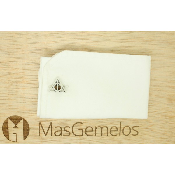 Boutons de manchette Harry Potter Reliques de la Mort Argent Sterling