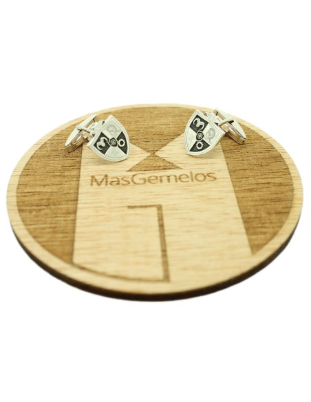 Boutons de manchette personnalisés en argent 925 avec blason de frater