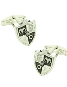 Boutons de manchette personnalisés en argent 925 avec blason de frater