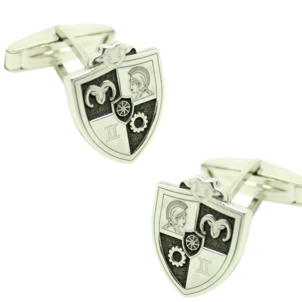 Boutons de manchette personnalisés en argent 925 avec blason de frater