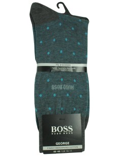 calcetines Hugo Boss gris con puntos negros - HUGO BOSS original 2