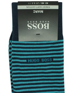 Hugo Boss navy blue socks with blue stripes - Original HUGO BOSS