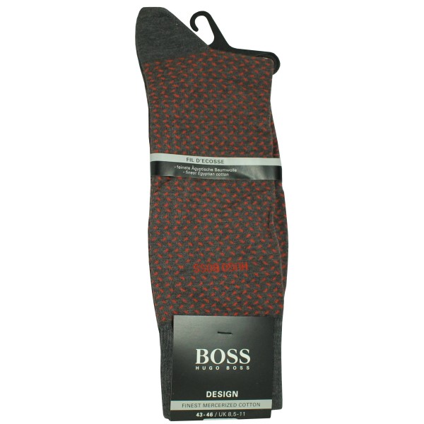 Calzini grigi a righe rosse Hugo Boss - HUGO BOSS originale