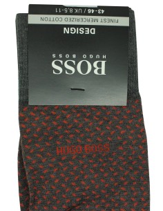 calcetines Hugo Boss gris rayas rojas - HUGO BOSS original