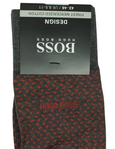 calcetines Hugo Boss gris rayas rojas - HUGO BOSS original