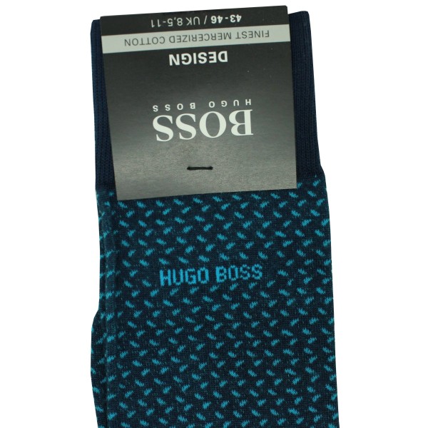 Chaussettes bleu marine à rayures bleues Hugo Boss - HUGO BOSS origina