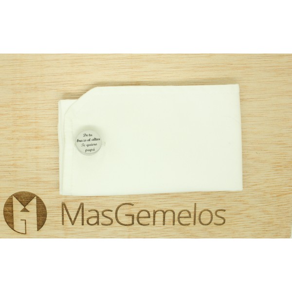 Boutons de manchette pour chemise personnalisés avec "De ta main, mes