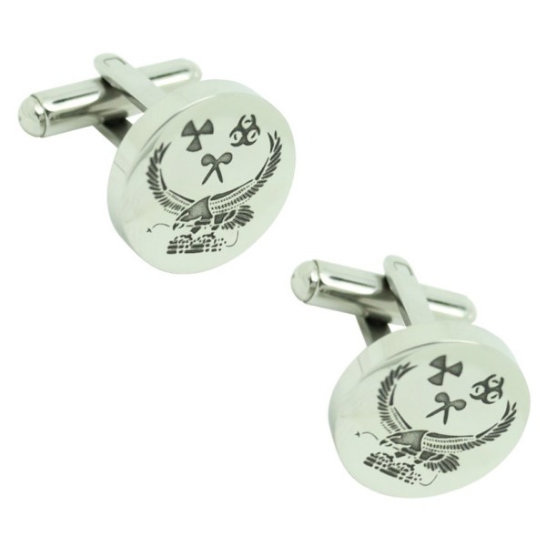 Cufflinks for a shirt personalized with the steel TEDAX badge of the C