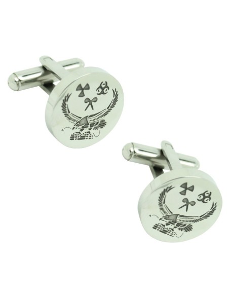 Cufflinks for a shirt personalized with the steel TEDAX badge of the C