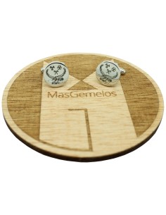 Abotoaduras para camisa personalizadas com o escudo TEDAX de aço da Gu 2