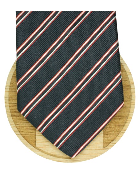 Hugo Boss blue tie with navy blue stripes - original HUGO BOSS