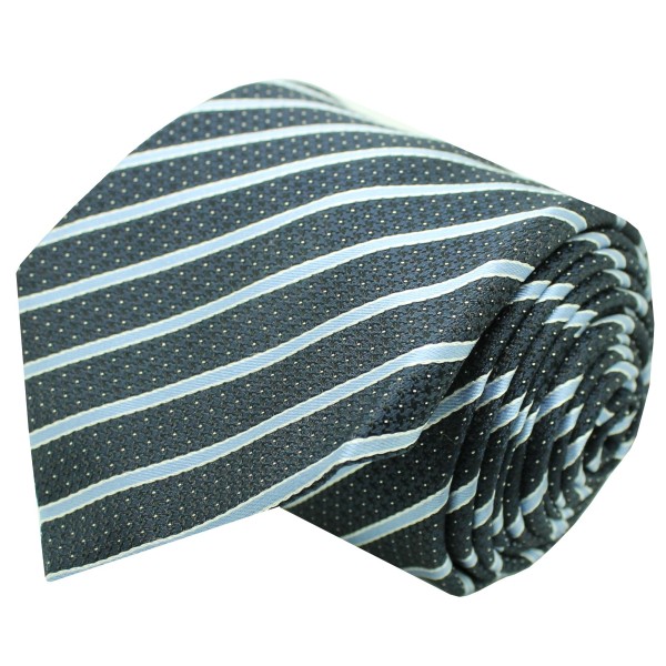 Hugo Boss navy blue tie with blue stripes - original HUGO BOSS