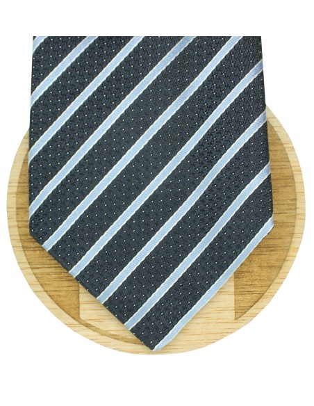 Hugo Boss navy blue tie with blue stripes - original HUGO BOSS
