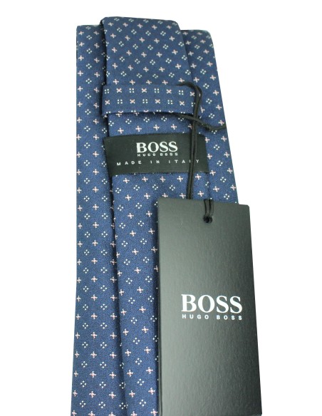 Corbata Hugo Boss azul con cuatro puntos - HUGO BOSS original