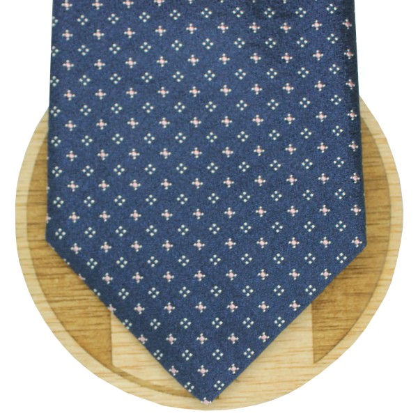 Cravate Hugo Boss bleu marine à rayures bleues - HUGO BOSS original