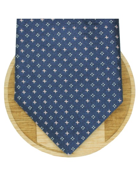 Gravata Hugo Boss azul-marinho com listras azuis - HUGO BOSS original