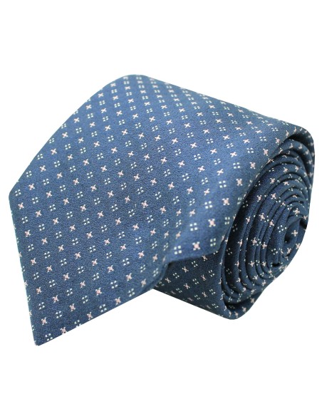 Hugo Boss navy blue tie with blue stripes - original HUGO BOSS