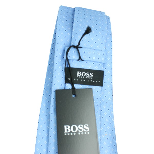 Cravatta Hugo Boss azzurro chiaro con punti blu - HUGO BOSS