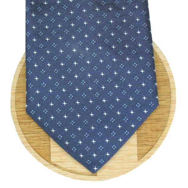 Corbata Hugo Boss azul con monogramas - HUGO BOSS