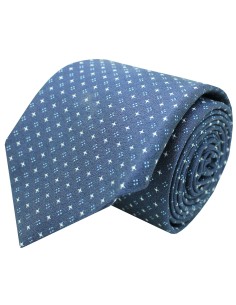 Cravate Hugo Boss bleue avec monogrammes - HUGO BOSS