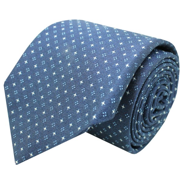 Corbata Hugo Boss azul con monogramas - HUGO BOSS