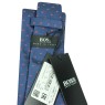 Cravatta Hugo Boss blu con monogrammi e punti rossi - HUGO BOSS