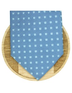 Corbata Hugo Boss azul con monogramas circulos azul claro - HUGO BOSS 2