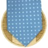 Cravate Hugo Boss bleue avec monogrammes circulaires bleu clair - HUGO