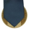 Cravatta Hugo Boss blu con monogramma e punti - HUGO BOSS