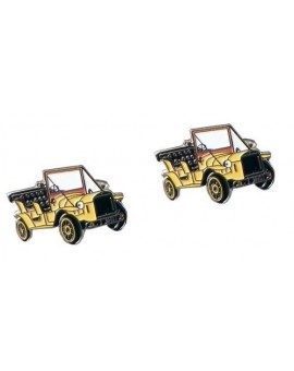 Gemelos Coche Clásico Amarillo 