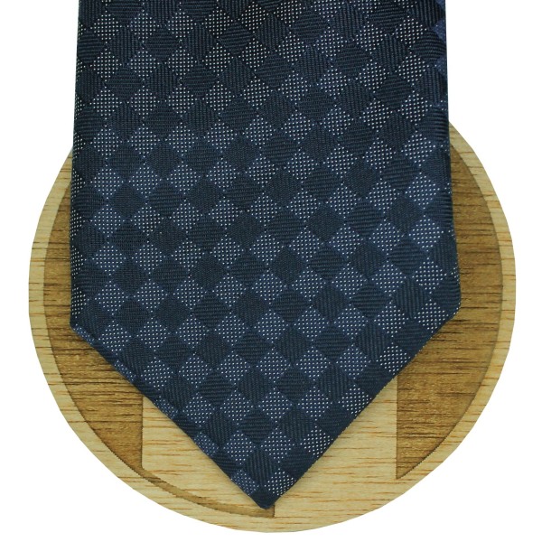 ربطة عنق هوجو بوس زرقاء داكنة مع أشكال المعين - هوجو بوس