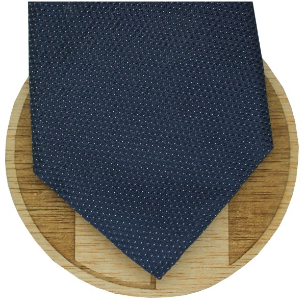 ربطة عنق هوجو بوس زرقاء داكنة مع نقاط صغيرة دقيقة - هوجو بوس