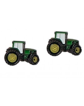 Green Tractor Cufflinks 