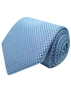 Corbata Hugo Boss azul microlunares redondos - HUGO BOSS